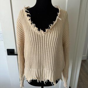 Z Supply Distressed Sweater - Size Small, Loose Cropped Fit, Like New